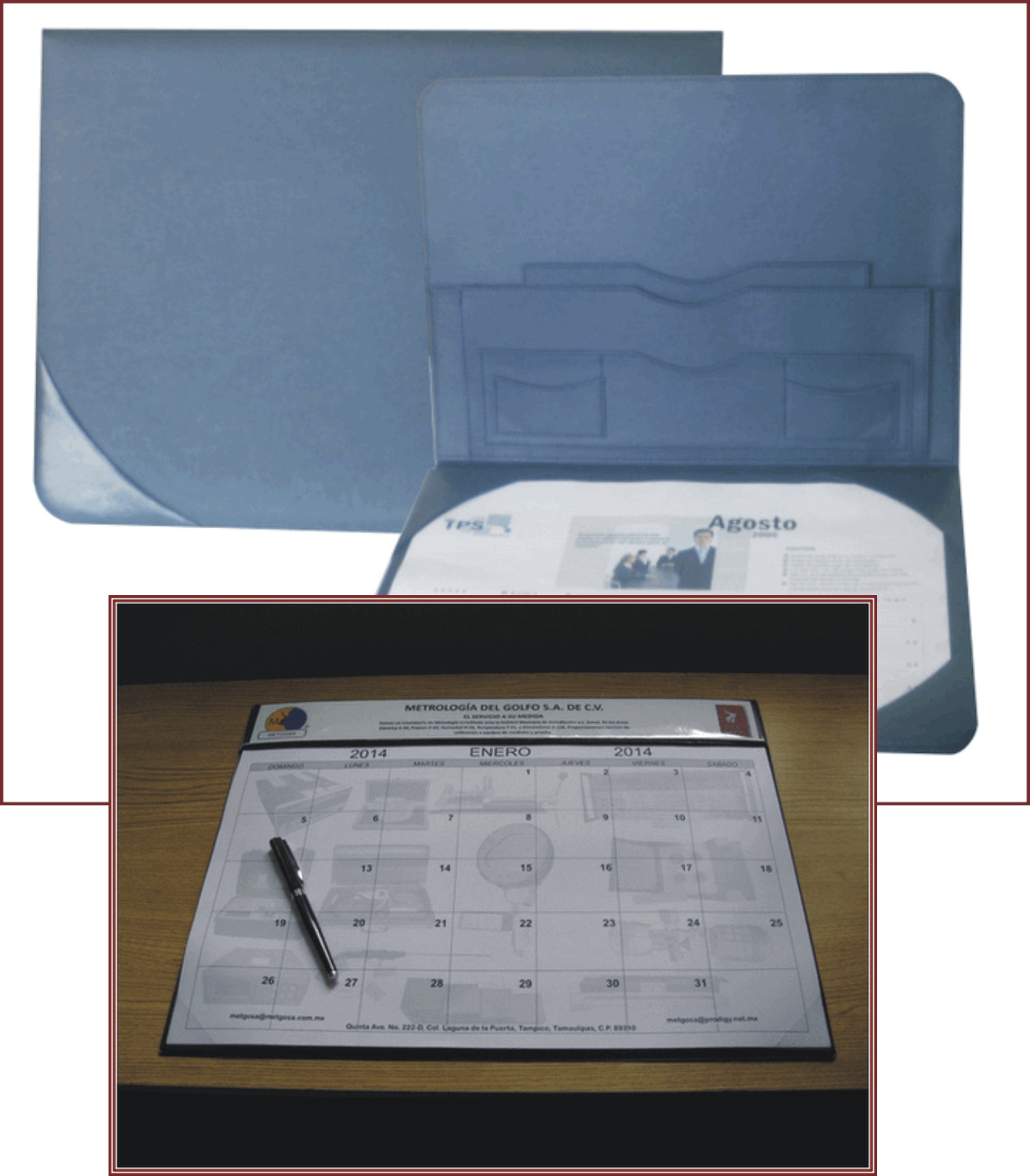 Organizador Ejecutivo de Piel Premium con cierre y compartimentos